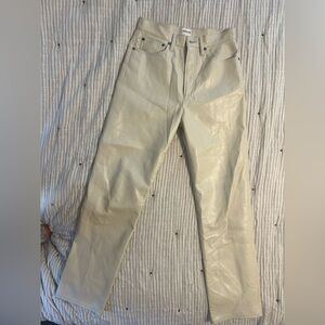 Agolde Cream Straight Leg Pants